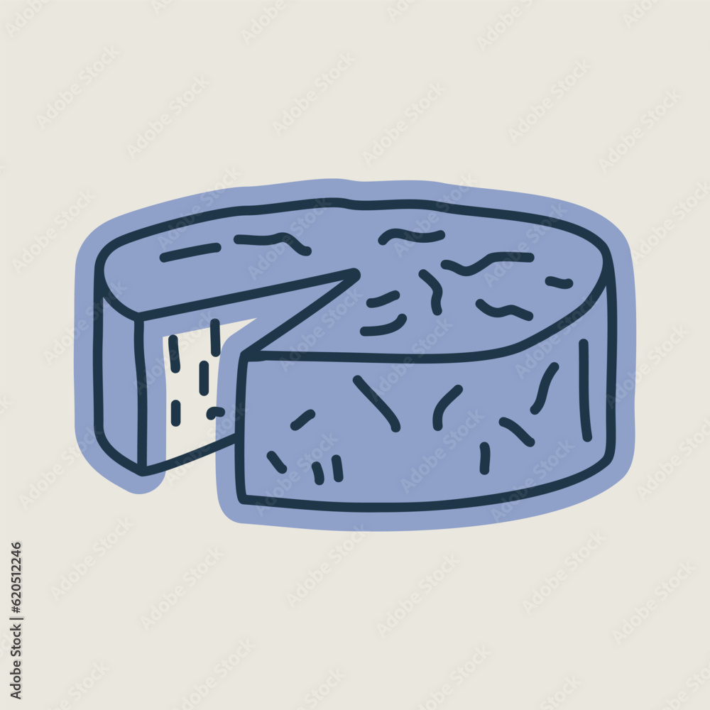 Soft cheese with mold vector icon Soft cheese with mold vector icon