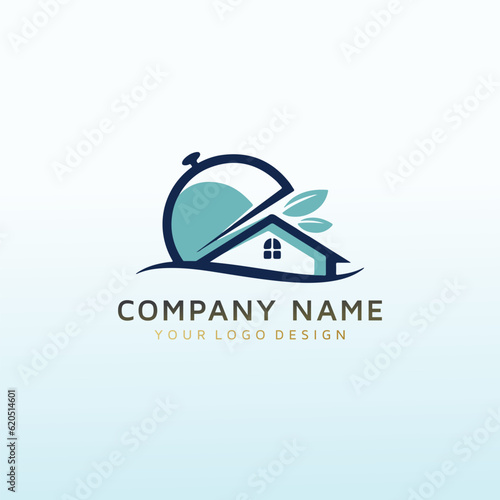 Real estate restaurant logo design