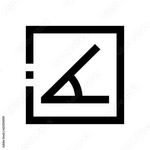 acute angle outline icon