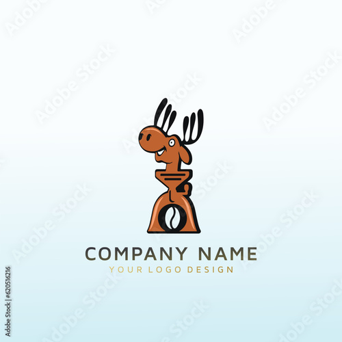 Moose is a coffee roasting company logo