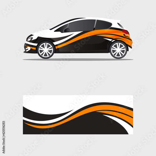 wrapping car decal elegand luxury design vector