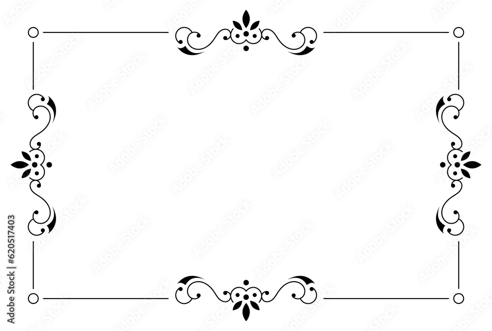 Ornament frame ornate rectangle simple black shape art Ornament frame ornate rectangle simple black shape art