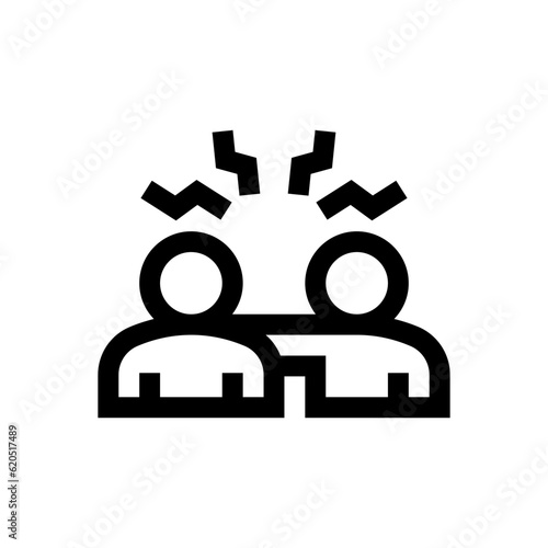 angry outline icon
