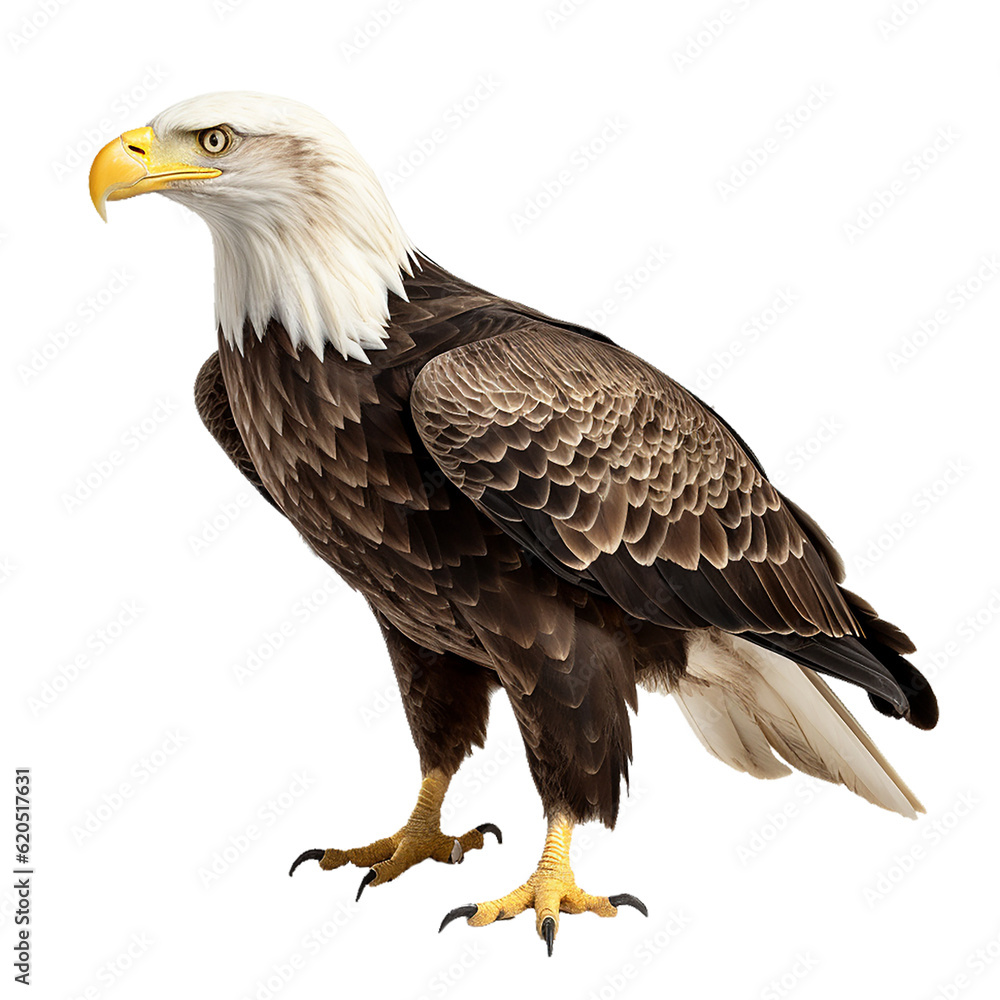 Obraz premium american bald eagle isolated on clear background