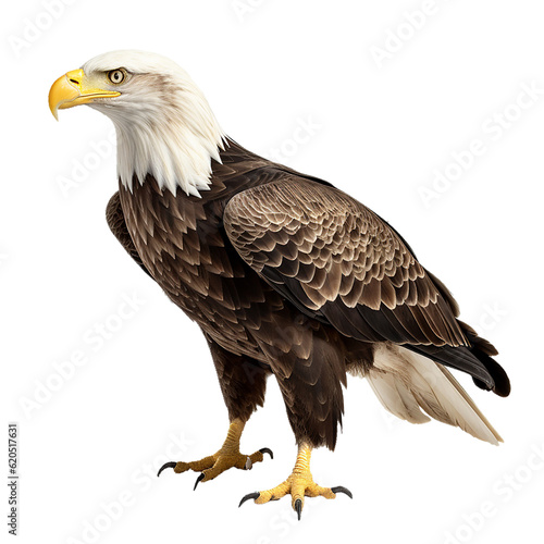 american bald eagle isolated on clear background