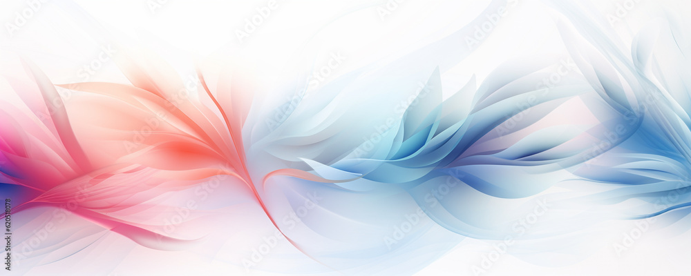Abstract flower banner design with copy space, symbolic spring and summer backdrop