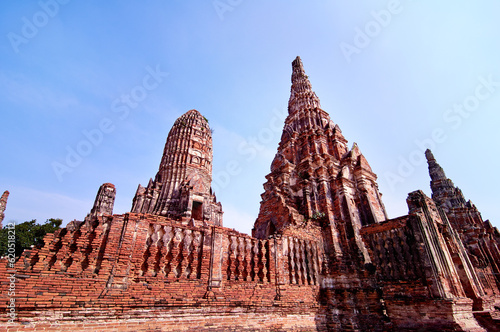 Khmer temple in Ayutthaya  Thailand.