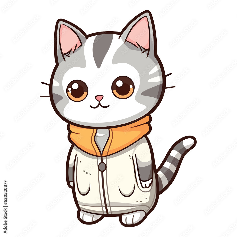 Charming Minskin: Captivating 2D Cat Illustration Charming Minskin: Captivating 2D Cat Illustration