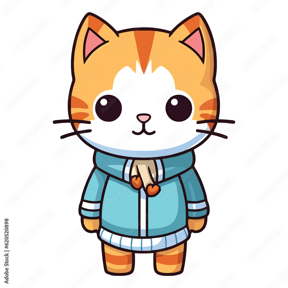 Charming Minskin: Captivating 2D Cat Illustration Charming Minskin: Captivating 2D Cat Illustration