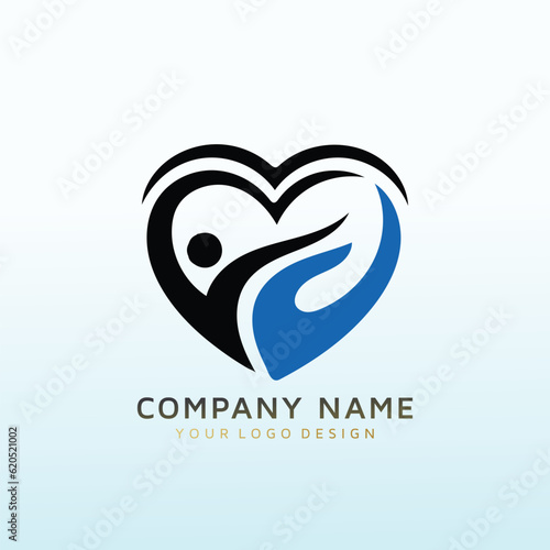 medical community and patients vector logo