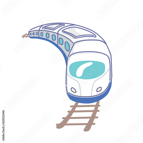 ベクターイラスト：電車　特急電車　新幹線