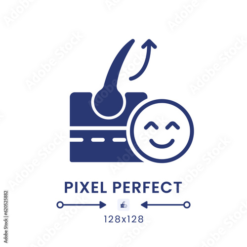 Galvanic skin response black solid desktop icon. Emotion recognition. Marketing stimuli. Pixel perfect 128x128, outline 4px. Silhouette symbol on white space. Glyph pictogram. Isolated vector image