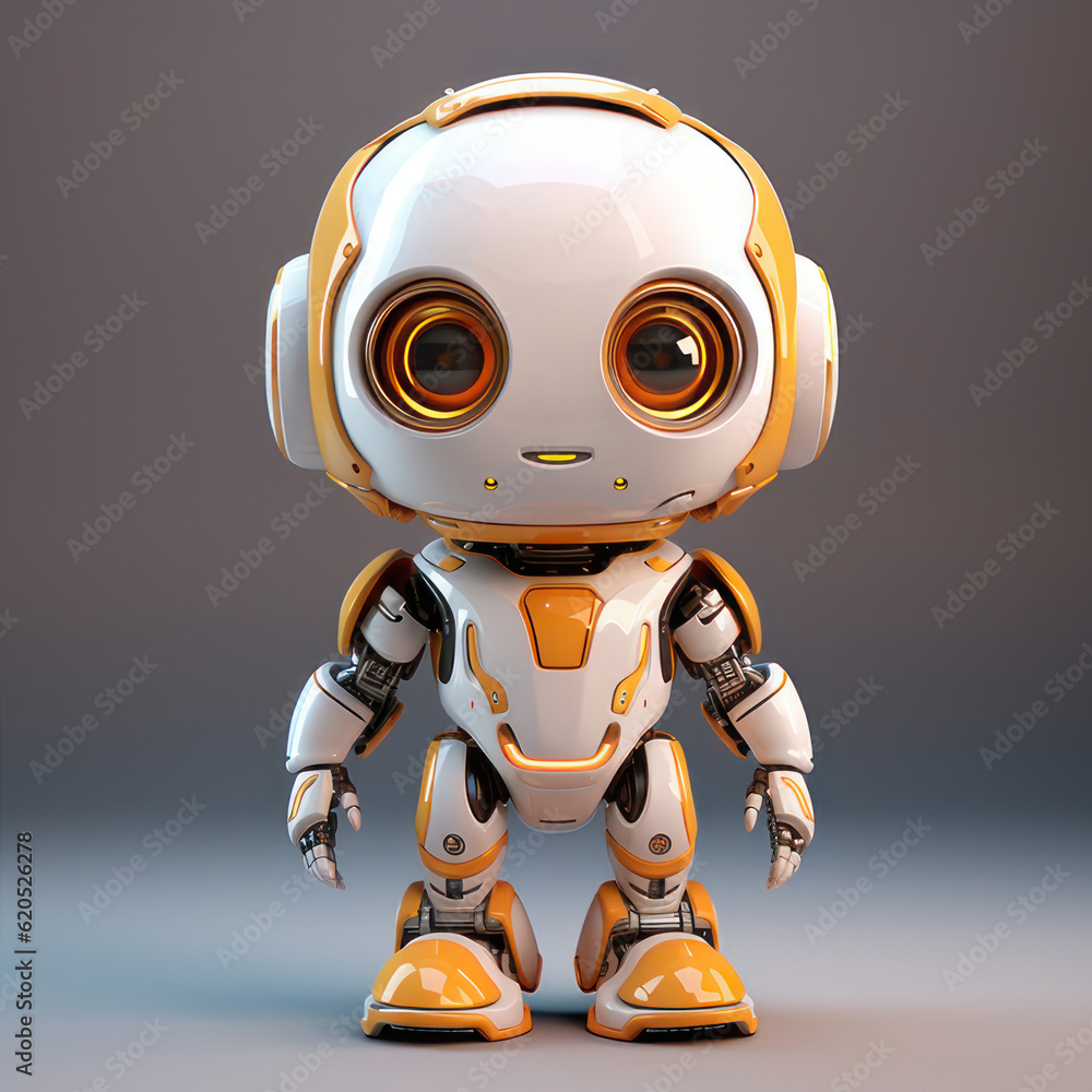 Cute robot. AI generative.