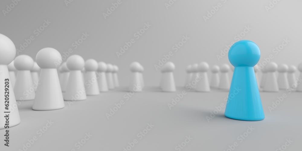 Leader of group. Leadership and teamwork concept Leader of group. Leadership and teamwork concept