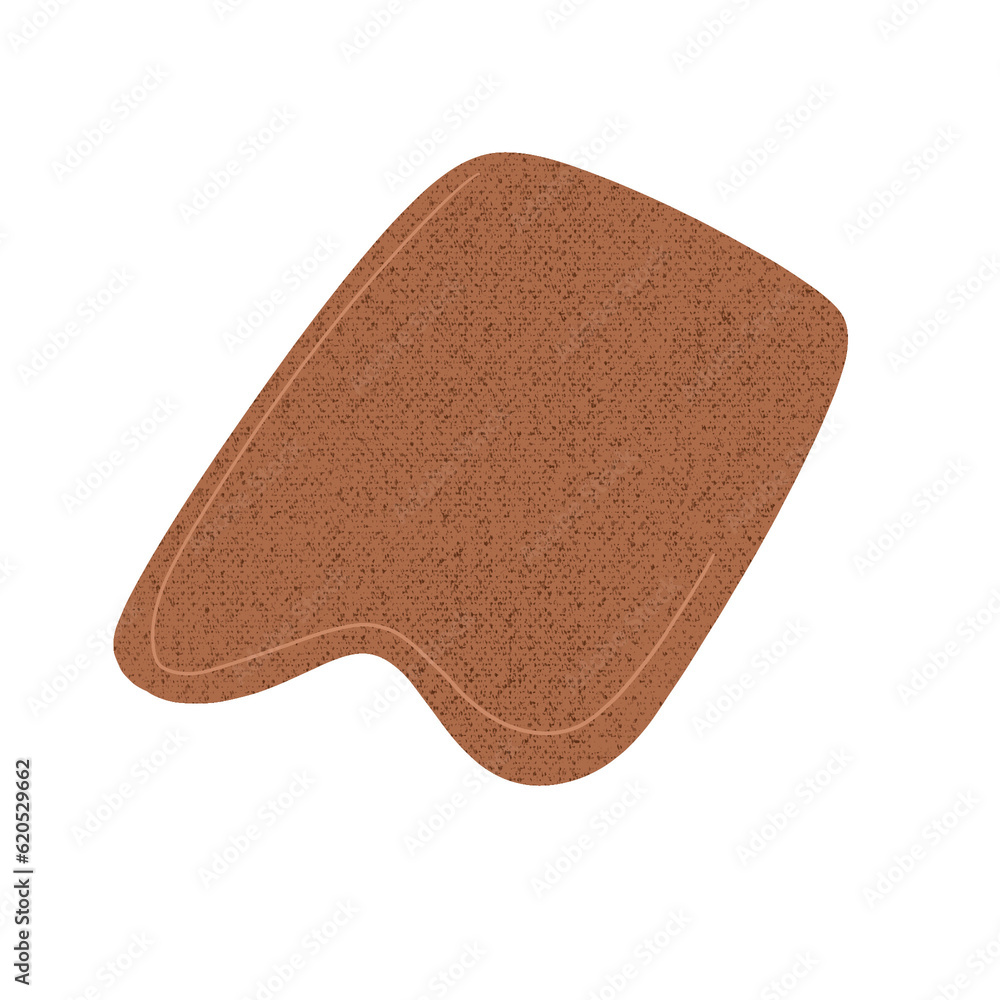 Form Brown Blobs With a Paper Texture Form Brown Blobs With a Paper Texture