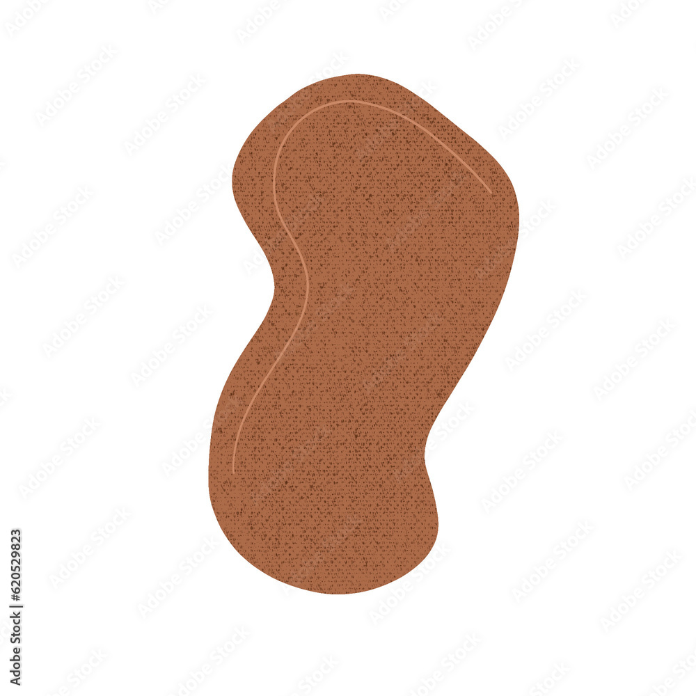 Form Brown Blobs With a Paper Texture Form Brown Blobs With a Paper Texture