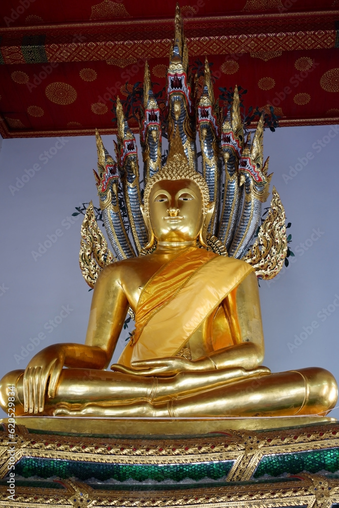 The head of the Buddha statue at Wat Pho. The head of the Buddha statue at Wat Pho.