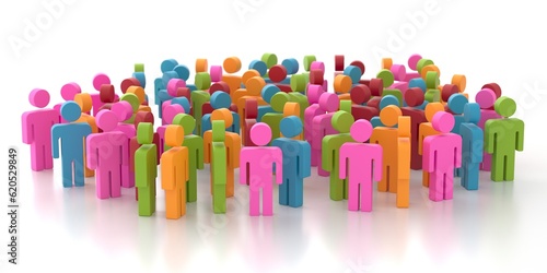 Group of people. Company congregation or population