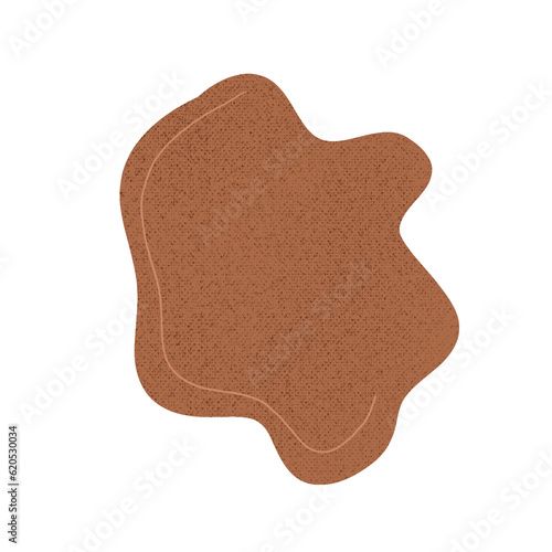 Form Brown Blobs With a Paper Texture