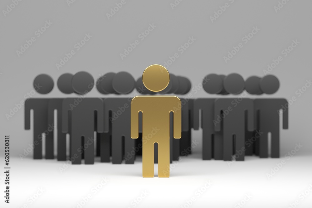 Crowd business organization. Leadership and teamwork concept Crowd business organization. Leadership and teamwork concept