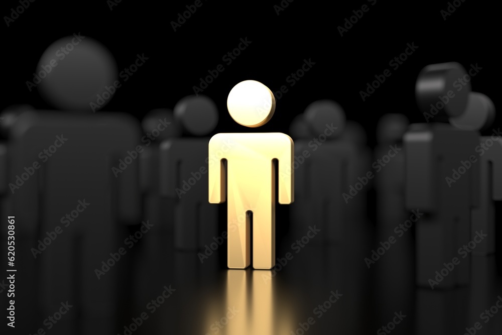 Crowd business organization. Leadership and teamwork concept Crowd business organization. Leadership and teamwork concept