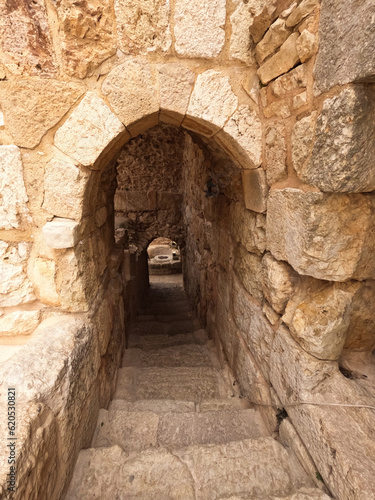 An old historical castle - Ancient Ajloun castle in Jordan  Islamic Arabic history 