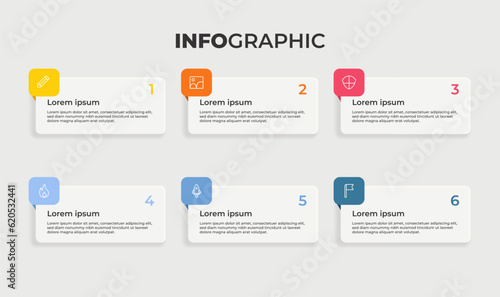 Business timeline infographic Glass morphism effect vector illustration