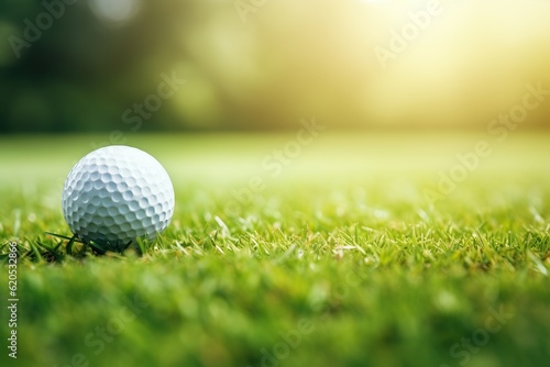 Close-up of a Golf Ball - Generative ai