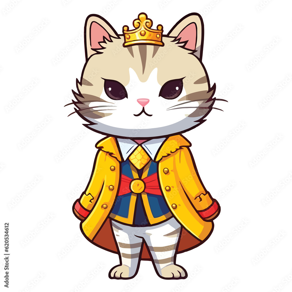 Graceful Whiskers: Endearing 2D Illustration of a Napoleon Minuet Cat Graceful Whiskers: Endearing 2D Illustration of a Napoleon Minuet Cat