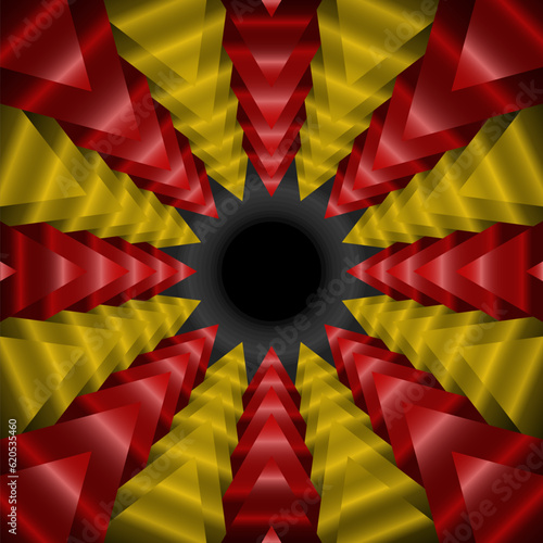 red and yellow ribbons.