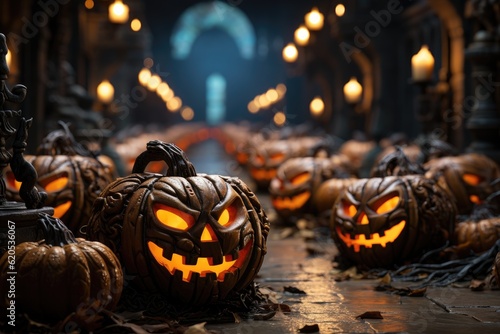 Halloween pumpkin. Generative AI