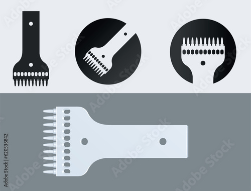 Illustration of a step punch, a tool for artisans working with leather goods