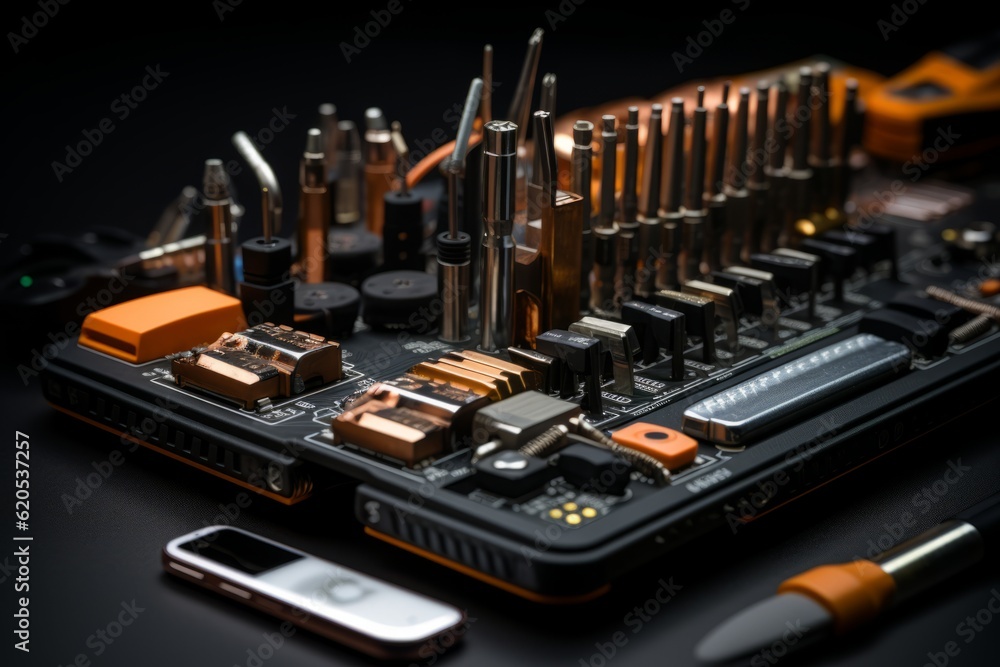 Close-Up of IT Service Tools Product Photography, Generative AI