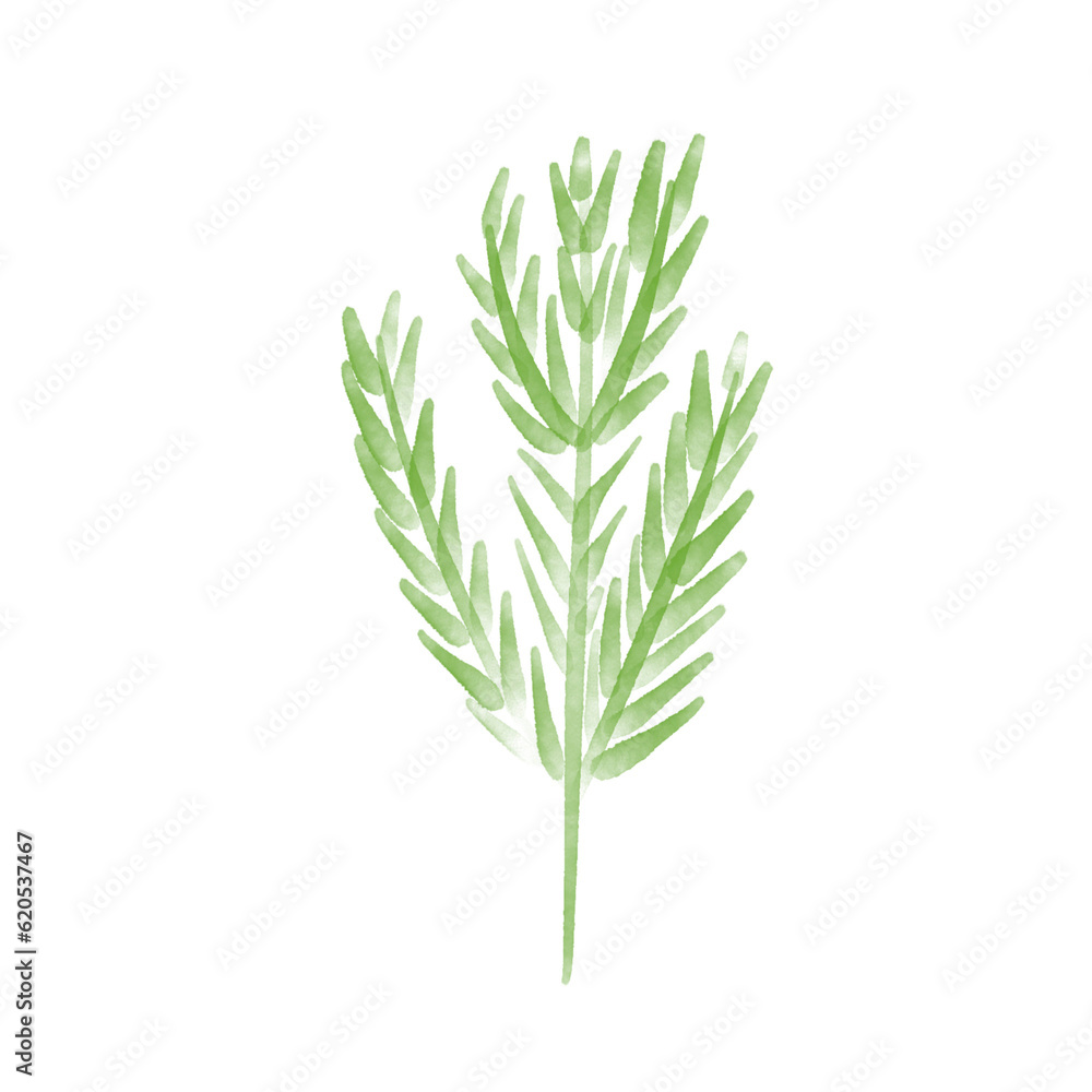 Watercolor Style Green Plants Watercolor Style Green Plants