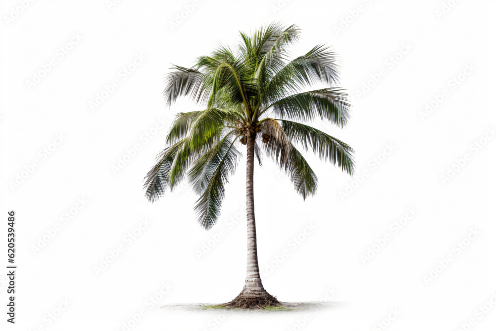Obraz premium Coconut tree isolated on white background photography