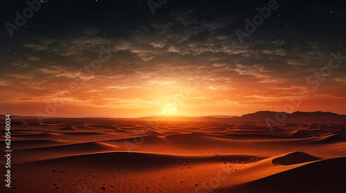 Captivating Sahara Desert  breathtaking landscape  Generative AI illustration