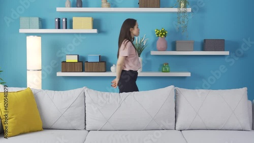 Nerdy and withdrawn Asian teenage girl.