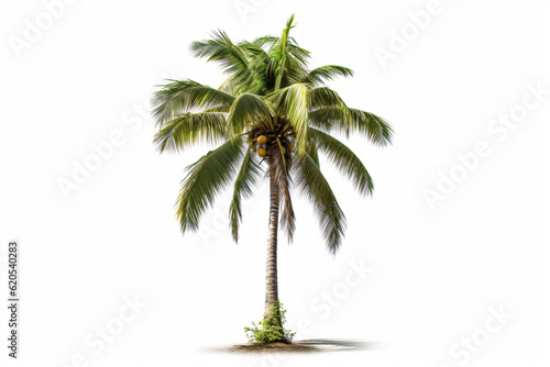 Coconut tree isolated on white background photography