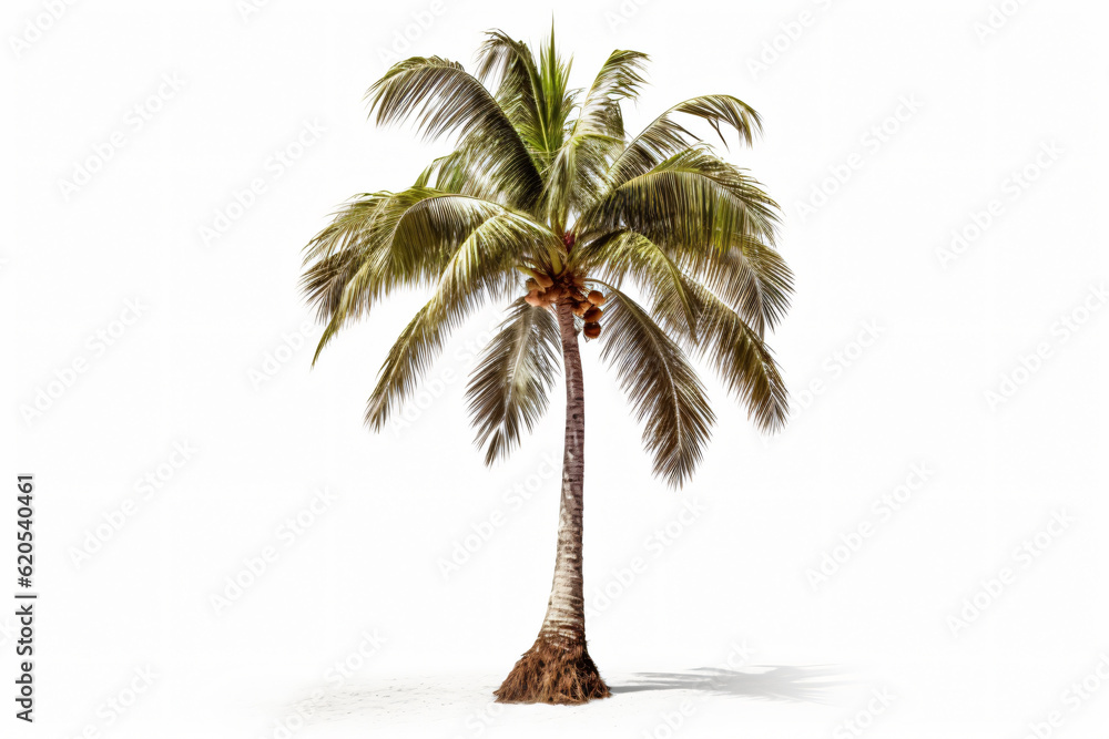 Obraz premium Coconut tree isolated on white background photography