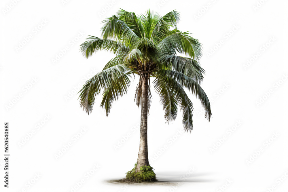 Obraz premium Coconut tree isolated on white background photography