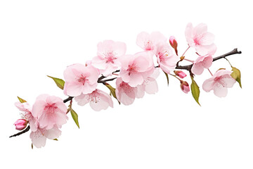 Beautiful sakura flowers isolated on white