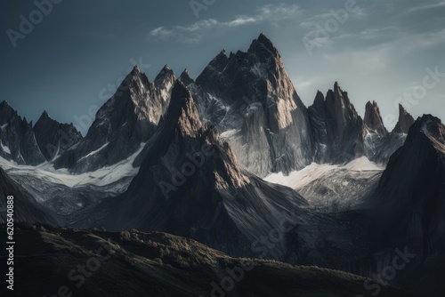 Scenic collection of peaks Generative AI