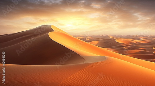 Sand dunes in the desert