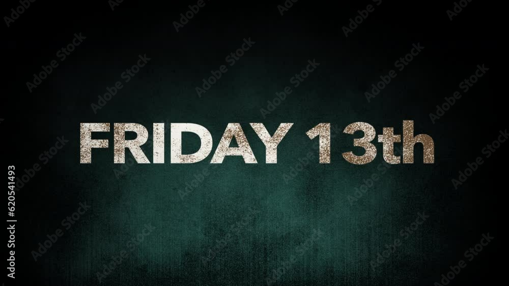 Friday 13th on dark grunge wall with noise and damage effect, motion holidays, horror and cinema style background Friday 13th on dark grunge wall with noise and damage effect, motion holidays, horror and cinema style background