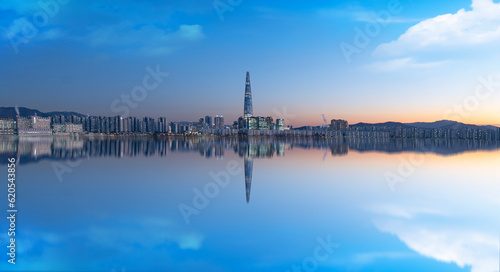 Sunset Seoul City South Korea