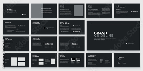 Brand Guideline Manual Black Brand Guideline Brand Strategy Guideline Template