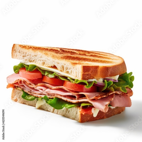delicious Sandwich on a white background Food photography