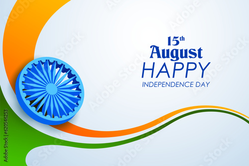 Indian Tricolor background for celebration of Independence Day of India .Vector illustration