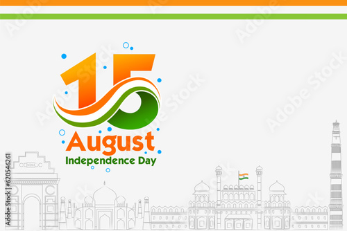 Indian Tricolor background for celebration of Independence Day of India .Vector illustration