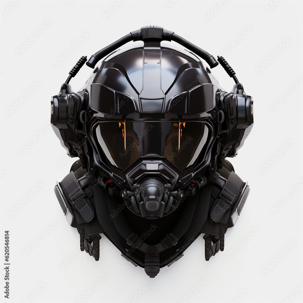High-tech military helmet, AI Generation High-tech military helmet, AI Generation
